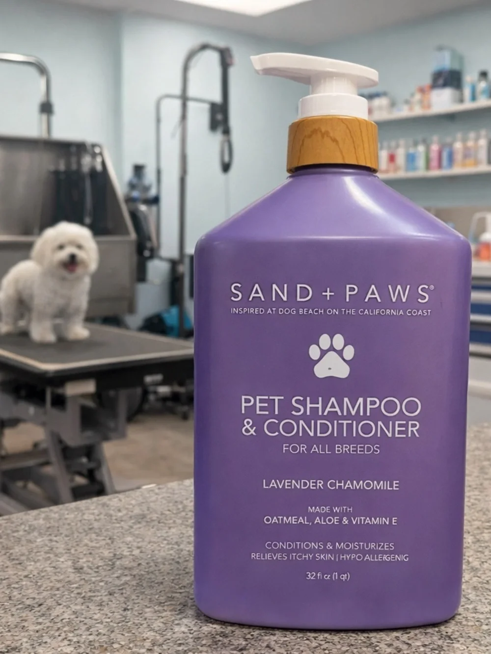 SAND+PAWS Lavender Chamomile Pet Shampoo & Conditioner 32floz